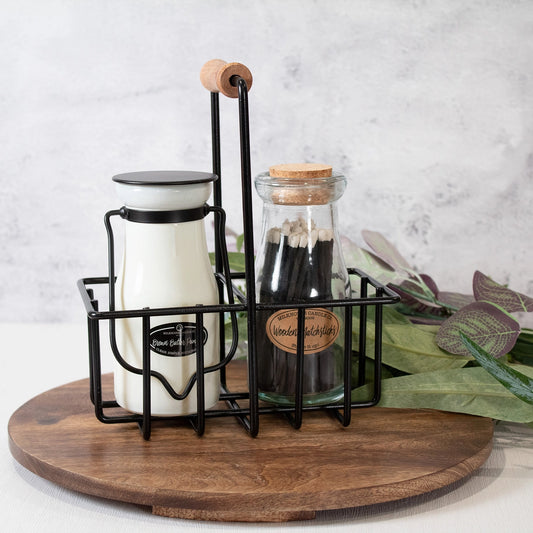 Candle & Matchstick Metal Hold Gift Set