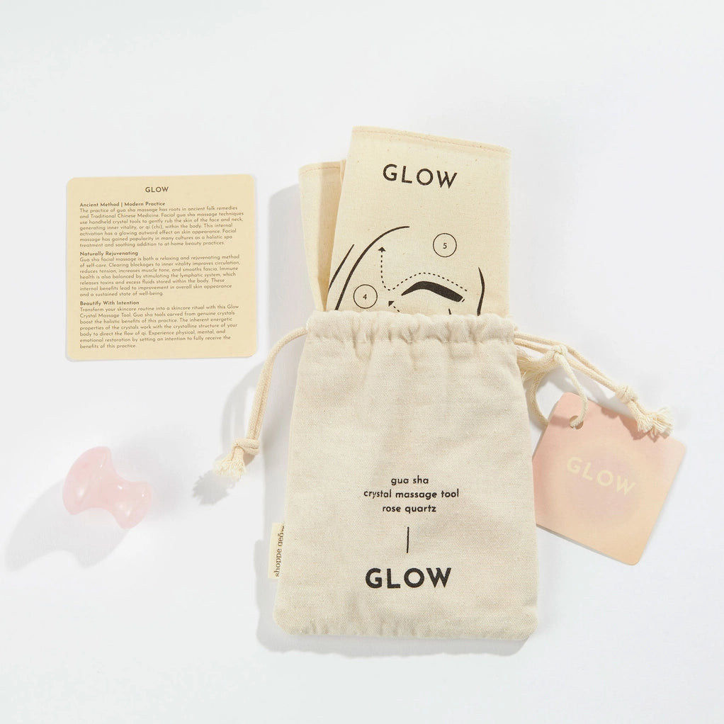 Glow Gua Sha Crystal Massage Tool - Plastic Free