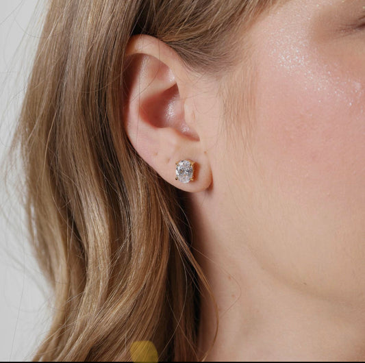 Oval Gold Filled Studs
