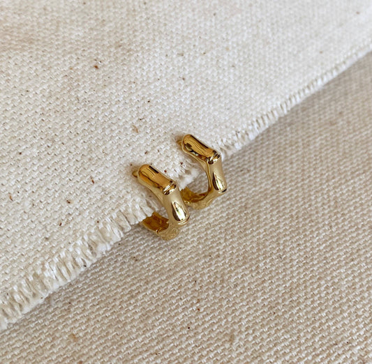 Bamboo Gold Hoops