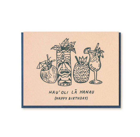 Tiki Birthday Card