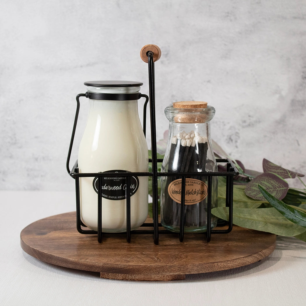 Candle & Matchstick Metal Hold Gift Set